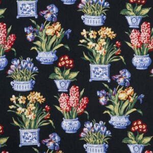 Melanie Black Floral ~ Fabric By the Yard