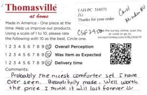 Carol Minder NV CSF2950 Survey Card