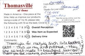 Cynthia Chocowinity NC CSQ1395 ES1395-BSW SQ1395 Survey Card