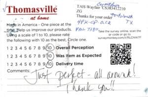 Cynthia Fortworth TX 4PK-CP-QCR VAL7380 Survey Card