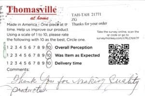 Faye Princeton WV D35112-CRB Survey Card