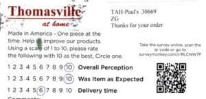 Forrest Philadelphia PA BT3150 Survey Card