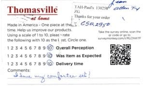 Jean Allen TX CSQ2950 Survey Card