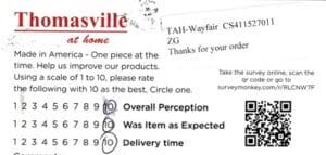 Karen Cecilton MD FV1445-SZM Survey Card