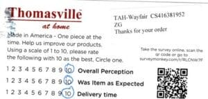 Karla Collierville TN CSQ7380 Survey Card