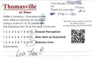 Kenneth Avon IN 4PK-N-RBT Survey Card