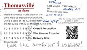 Laura Acton CA CSF7505 EMP7505 Survey Card