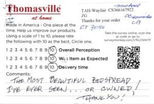Michael Oceanside CA CT3050 Survey Card