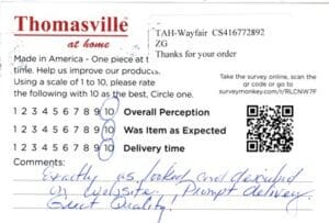 Minnette Orinda CA BCK7070 Survey Card