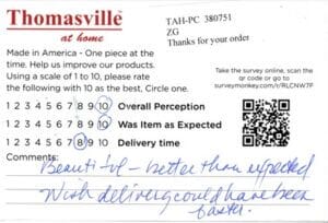 Moira Wilmington DE SS7070 Survey Card