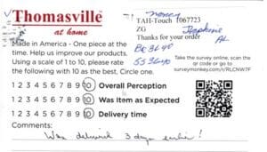 Nancy Daphne AL BQ3640 SS3640 Survey Card