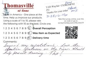 Roni Clare MI D35112-LSM Survey Card
