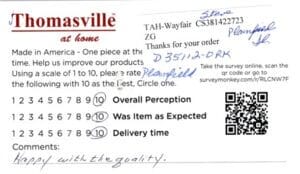 Steve Plainfield IL D35112-ORK Survey Card