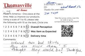 Susan West Beach FL DK7250 Survey Card