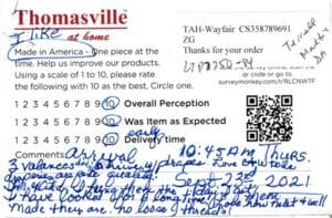 Terrell Moultrie GA LTP7250-84 Survey Card