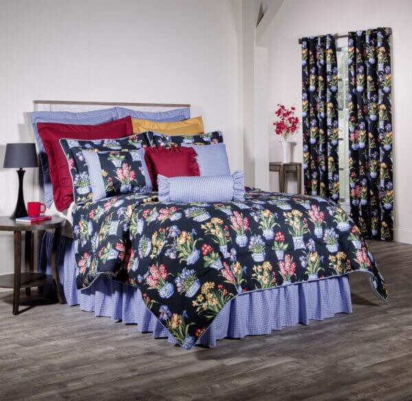 Melanie Black Comforter Set