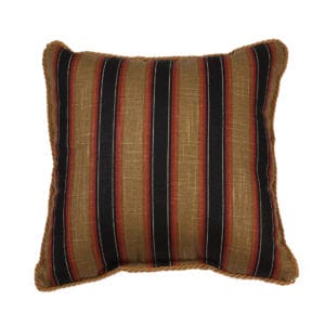 Hampstead Black Square Pillow - Stripe