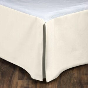 Cotton Twill Tailored Bed Skirt - Natural