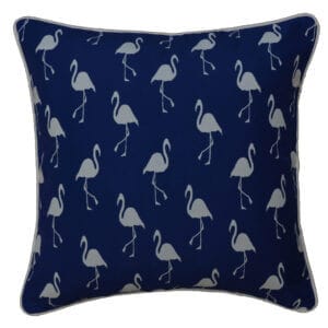 Flamingo Dark Denim 20" Square Pillow Cover Only