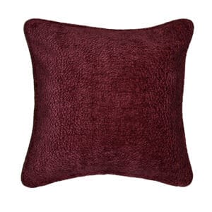 Pebble Woven Chenille in Red 20" Square Pillow Cover Only