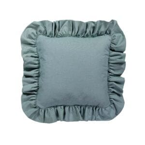 Meadow Ruffled 14" Pillow - Solid Blue - Meadow Bedding Collection