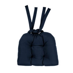 Cotton Twill Solid Chair Pad - Pack of 4 - Blue