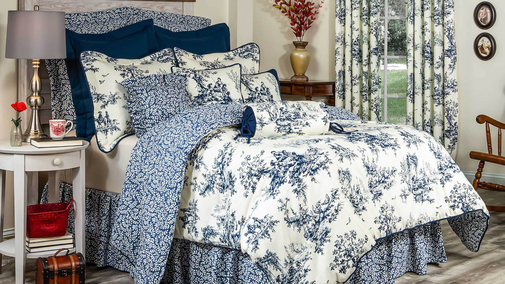 blue bouvier bedding set