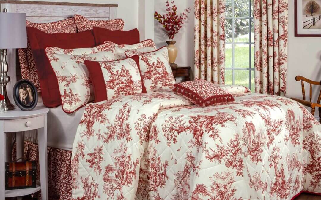 bouvier red bedding set