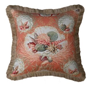 Seaworthy 20" Square Pillow with Brush Fringe Cover Only