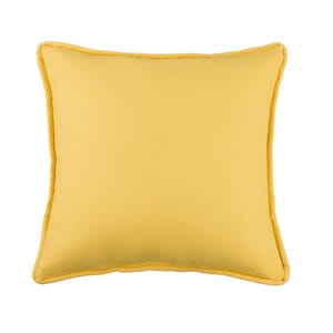 Seashells Square Pillow - Solid Yellow