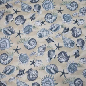 Seashells China ~ Fabric by the Yard