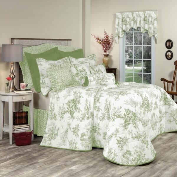 Bouvier Green Bedspreads