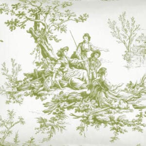 Bouvier Green Toile ~ Fabric by the Yard