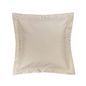 Autumn Flowers Euro Sham - Solid Cream