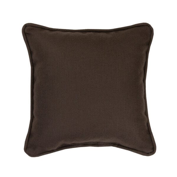 Coral Time Square Pillow - Woven Chocolate