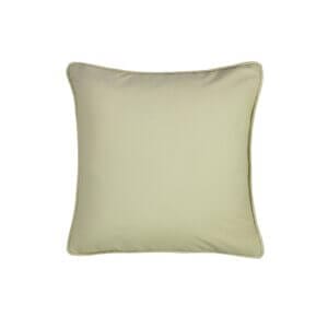 Autumn Flowers Square Pillow - Solid Cream