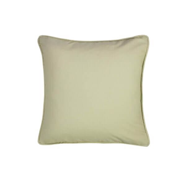 Autumn Flowers Square Pillow - Solid Cream