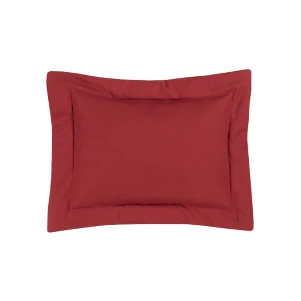 Cottage Rose Breakfast Pillow - Solid Red