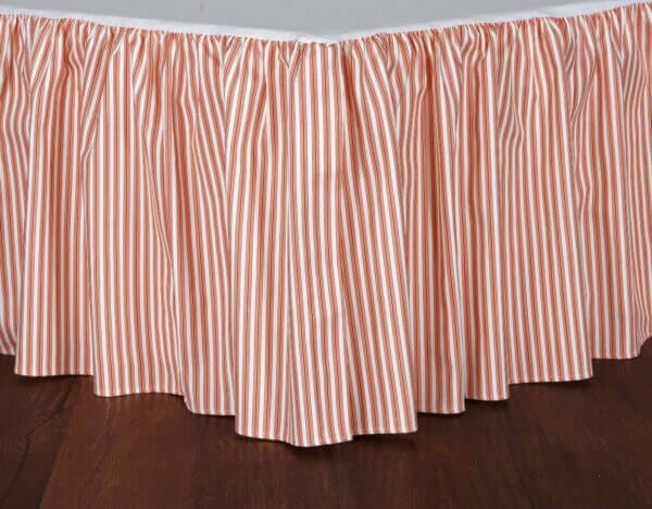 Cottage Rose Bed Skirt - Stripe