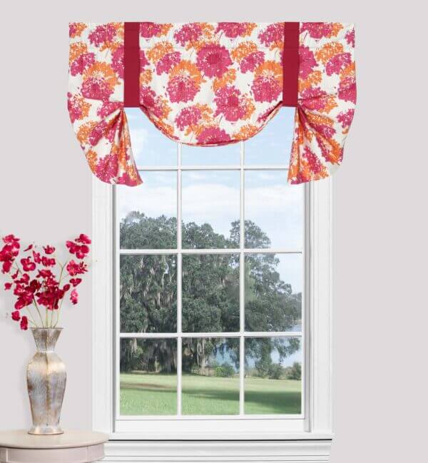 Fairy Flamingo Tie Up Valance - Floral Print