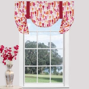 Fairy Flamingo Tie Up Valance - Strokes Print