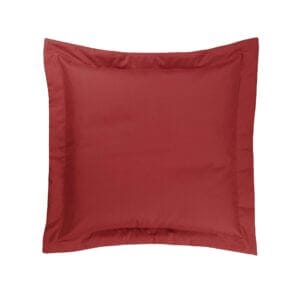 Cottage Rose Euro Sham - Solid Red