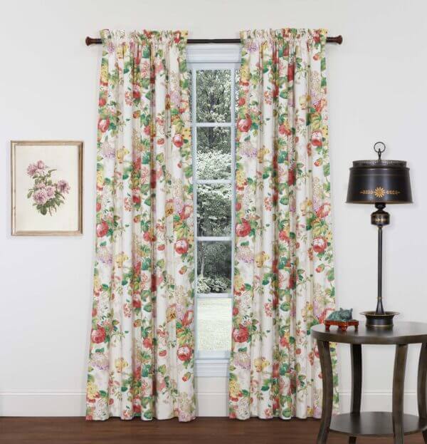 Cottage Rose Rod Pocket Panels