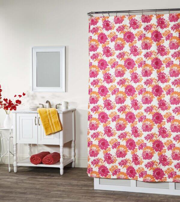 Fairy Flamingo Shower Curtain - Floral Print