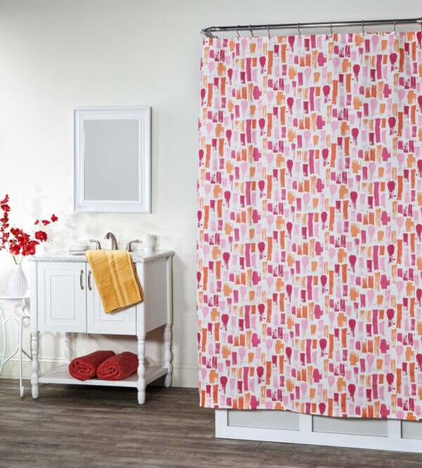 Fairy Flamingo Shower Curtain - Strokes Print