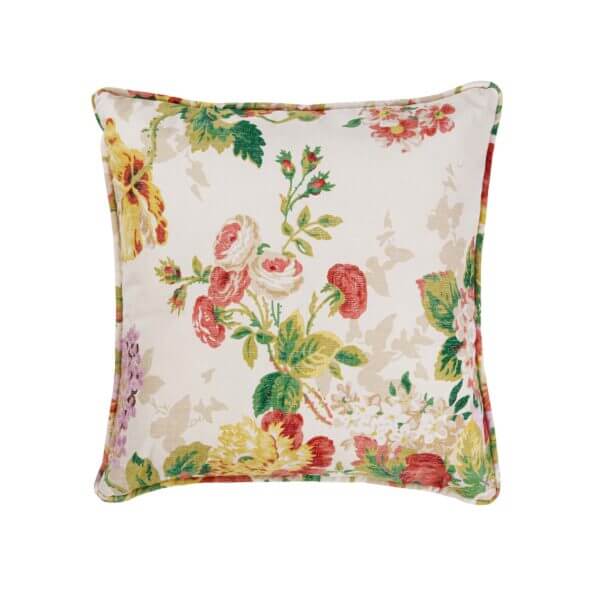 Cottage Rose Square Pillow - Main Print