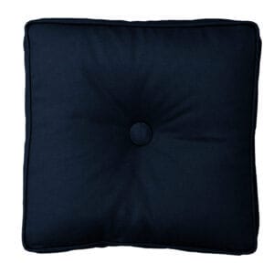 Cotton Twill Boxed Square Pillow - Blue