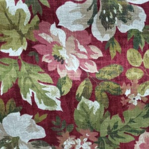 Burgundy Floral Collection Fabric Sample