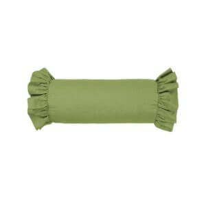 Bouvier Green Ruffled Neck Roll - Solid Light Green