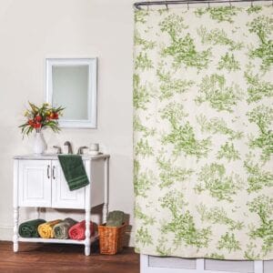 Bouvier Green Shower Curtain - Toile